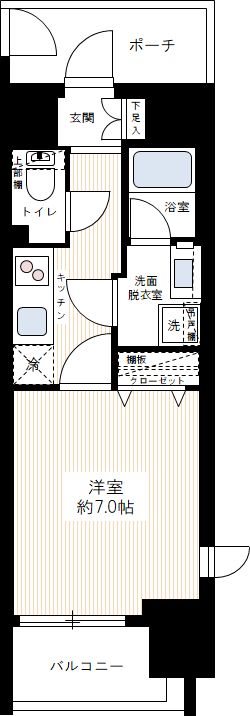 江東区亀戸のマンションの間取り