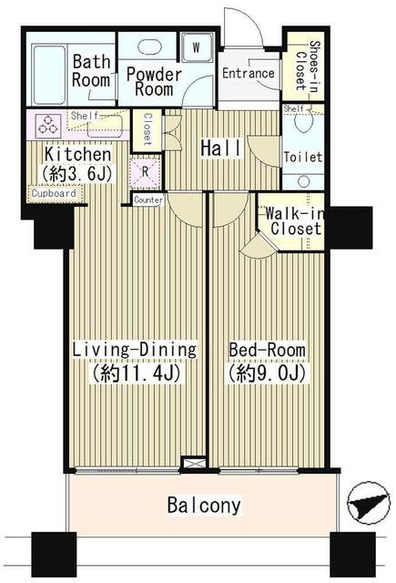 港区白金のマンションの間取り