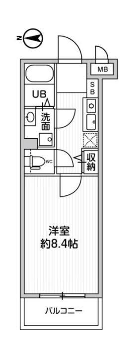 大田区東糀谷のマンションの間取り