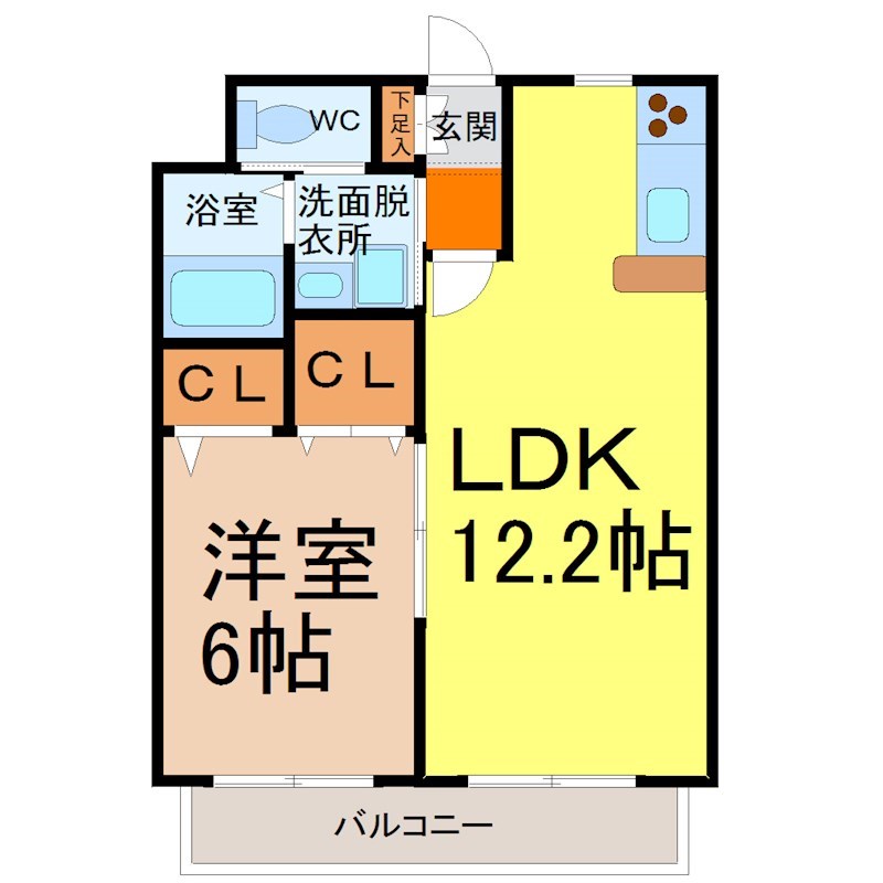 名古屋市北区志賀町のマンションの間取り