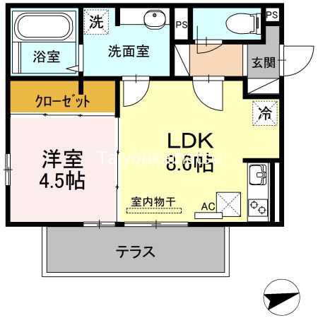 クレイン上荒田の間取り