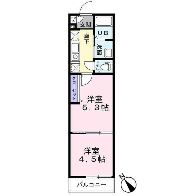 千葉県市川市八幡３（アパート）の賃貸物件の間取り