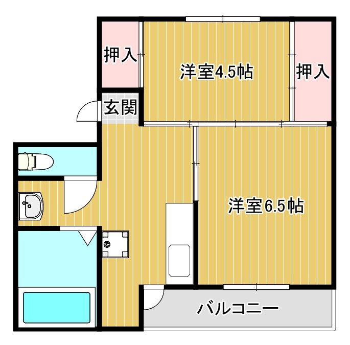 ヴィラナリー豊岡1号棟の間取り