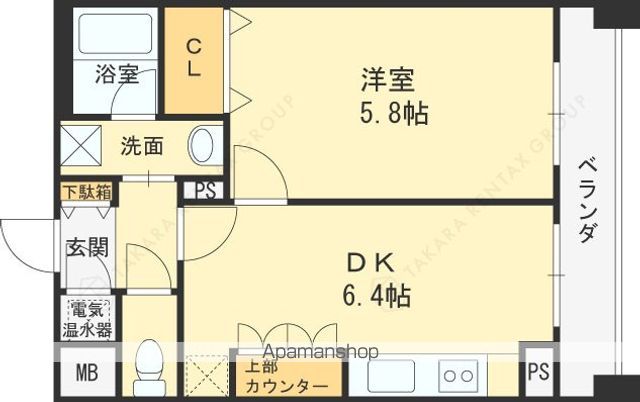 ＪＲ東海道本線 西宮駅 徒歩6分 6階建 築19年の間取り写真