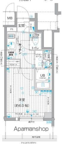ＪＲ関西本線 ＪＲ難波駅 徒歩12分 14階建 築4年の間取り写真