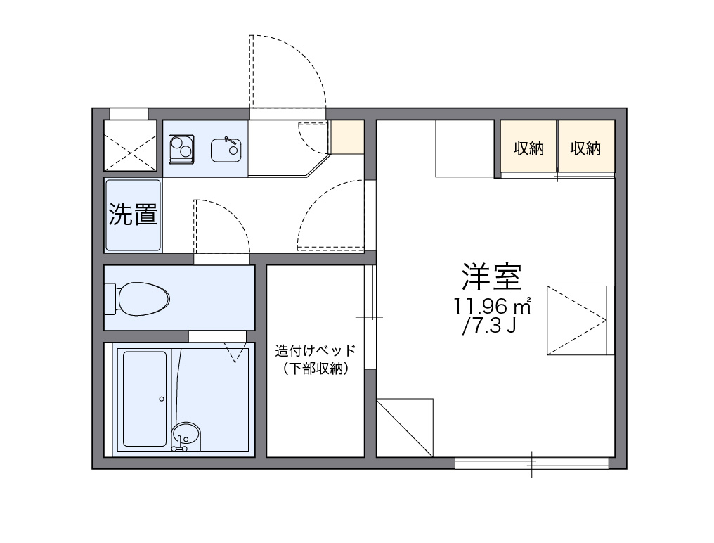 レオパレスシャルマン上野西の間取り写真