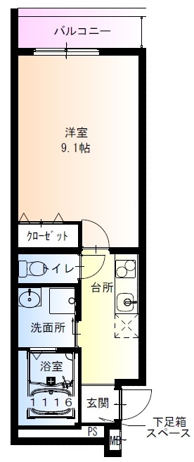 南海本線 石津川駅 徒歩4分 3階建 築5年の間取り写真