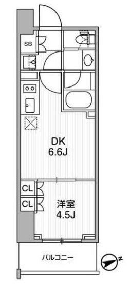 都営浅草線 蔵前駅 徒歩2分 15階建 築4年の間取り写真