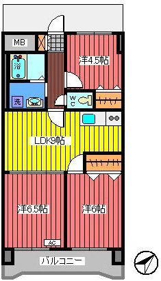 ＪＲ京浜東北線 大宮駅 徒歩43分 7階建 築39年の間取り写真