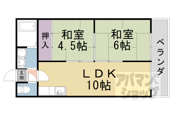 御陵レジデンスの間取り写真