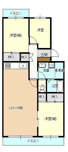 紅梅マンションの間取り