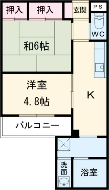 沼津市新宿町のマンションの間取り