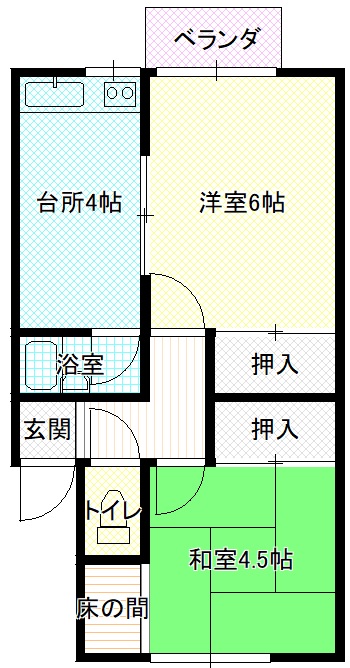 竹内荘の間取り