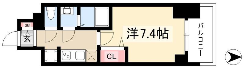 プレサンス今池駅前フェルディノの間取り