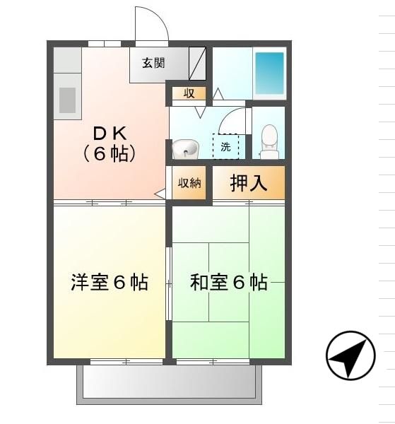 サンライフ中川Aの間取り