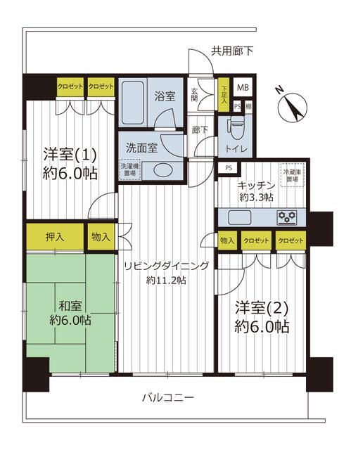 モナーク浜田山の間取り