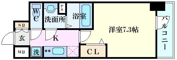 プレサンス広島中央の間取り