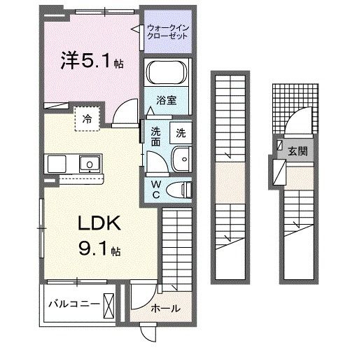 クラール元山駅前Ｂの間取り