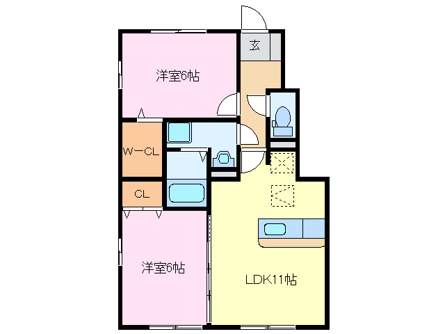 レヴェールＢ棟の間取り