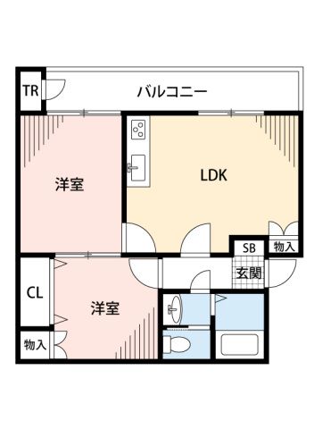 太宰府市観世音寺のマンションの間取り