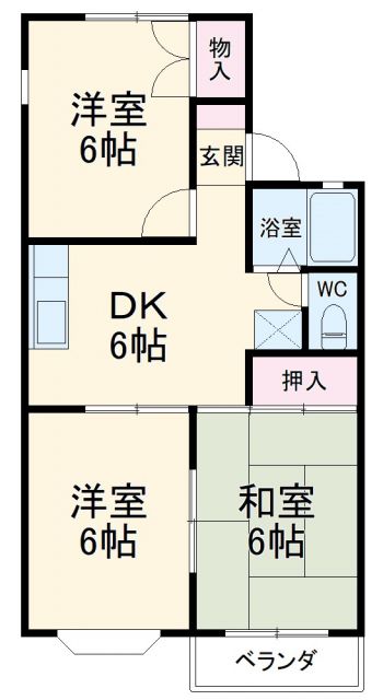 【北葛飾郡杉戸町大字下高野のアパートの間取り】