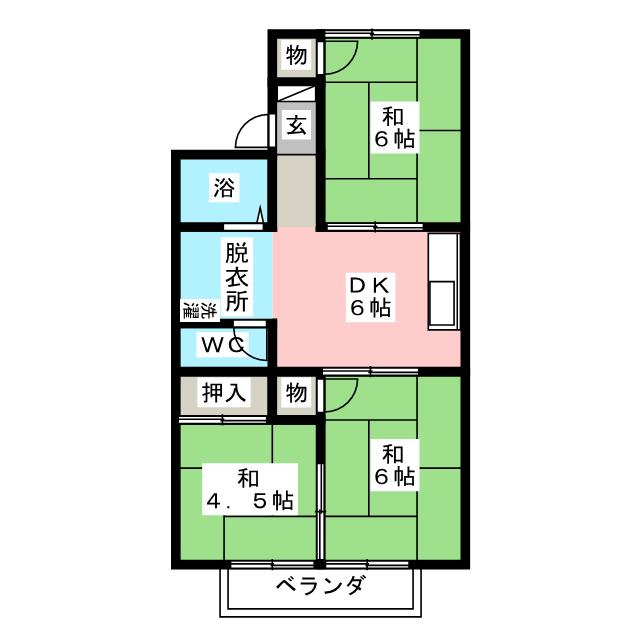 ハイツ神宮戸　Ｂ棟の間取り