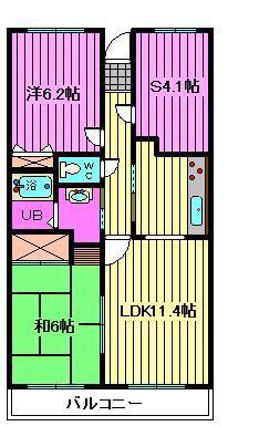 さいたま市浦和区大東のマンションの間取り