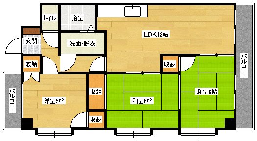 ビラバロンIの間取り