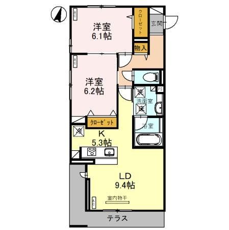 さいたま市北区本郷町のアパートの間取り