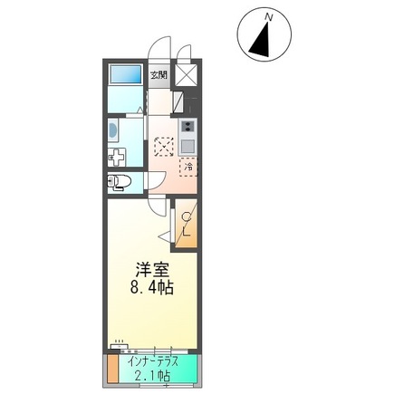 出雲市築山新町のアパートの間取り