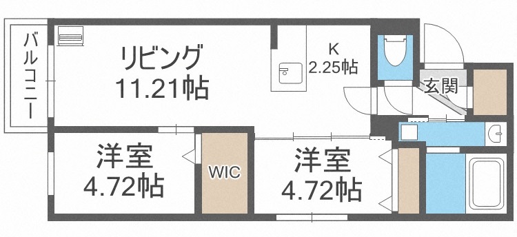 ラグナベルデ菊水７条の間取り