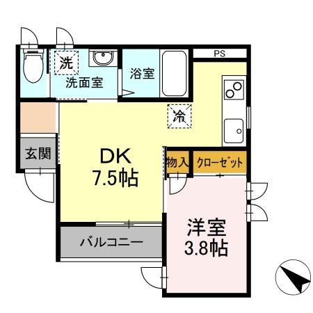 佐倉市王子台のアパートの間取り