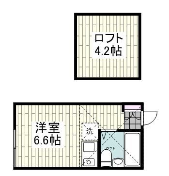 川崎市幸区小向町のアパートの間取り