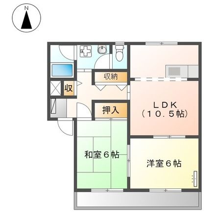 津島市江西町のアパートの間取り