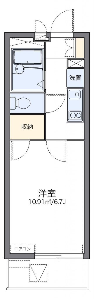 【流山市流山のアパートの間取り】