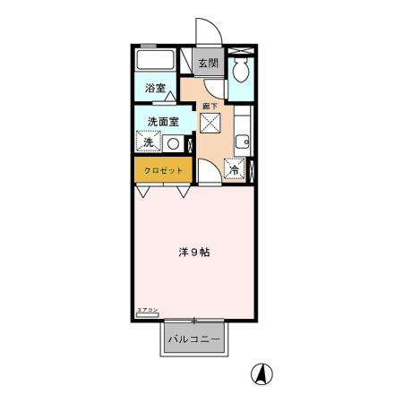 碧南市丸山町のアパートの間取り