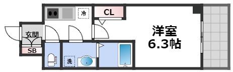 エスリード長居公園PARK AVENUEの間取り