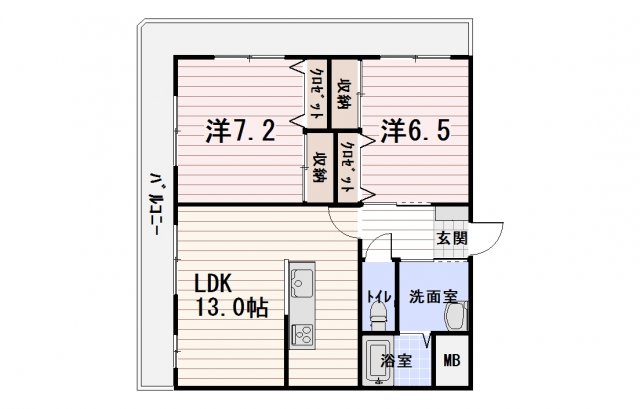 エヴァーグリーンの間取り