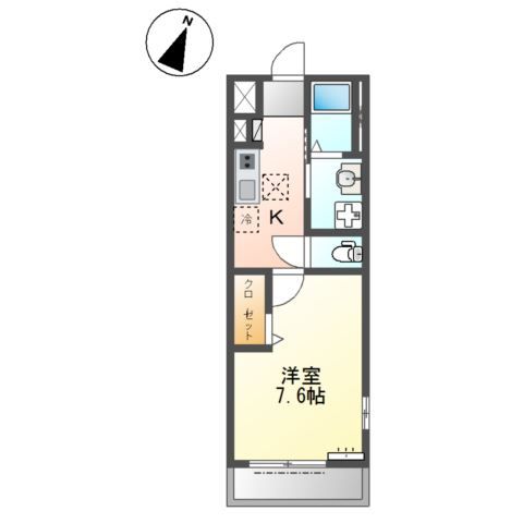 【加古川市平岡町新在家のアパートの間取り】