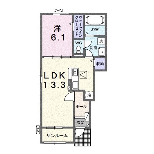 ラ コリーナ Hの間取り