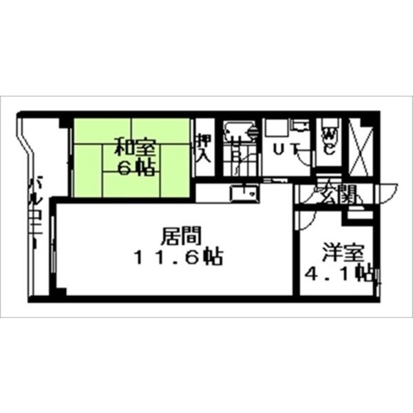 札幌市中央区北一条西のマンションの間取り