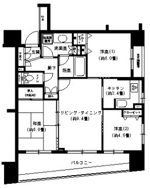 台東区寿のマンションの間取り