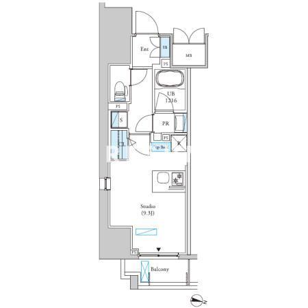 千葉市中央区中央のマンションの間取り