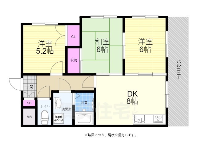 クオーレ羽衣の間取り