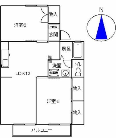 藤枝市音羽町のアパートの間取り