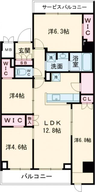 RJRプレシア大森北の間取り