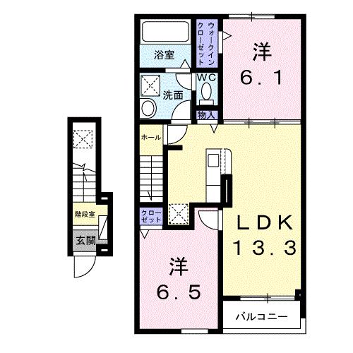 ブルースター　城東Ｂの間取り