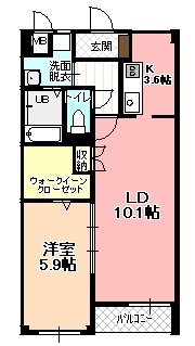 ラフィネ風越Ｂの間取り