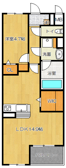 シャルム・ノール浜町の間取り