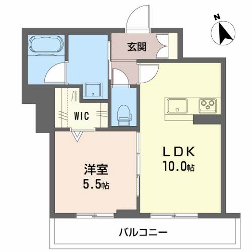 高岡市宝町のマンションの間取り